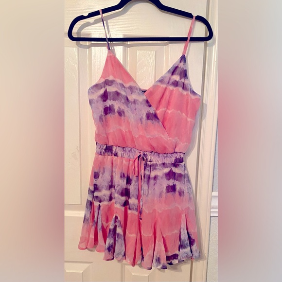 Trixxi Pants - Trixxi women/junior tie dye spaghetti strap romper size M